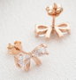 Heliophilia Silver Pendientes de Plata de Ley 925 en Oro Rosa con Circón
